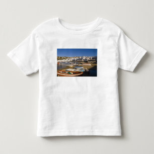 The harbour town with colourful fishing boats toddler t-shirt