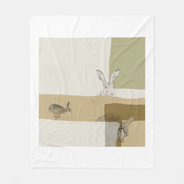 The Hare and the Tortoise An Aesop's Fable Fleece Blanket (Front)