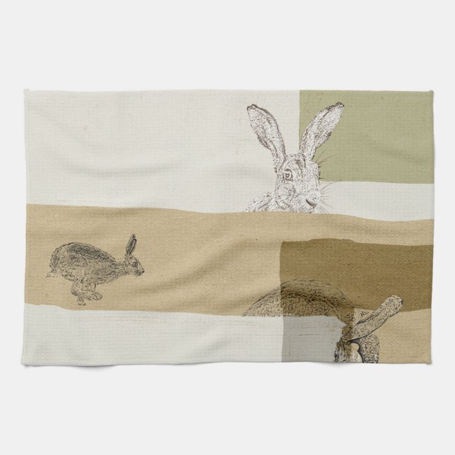 The Hare and the Tortoise An Aesop's Fable Kitchen Towel (Horizontal)
