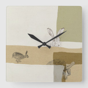 The Hare and the Tortoise An Aesop's Fable Square Wall Clock