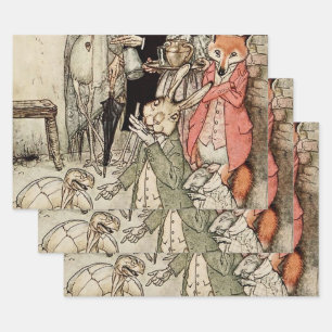 “The Hare and the Tortoise” by Arthur Rackham Wrapping Paper Sheet