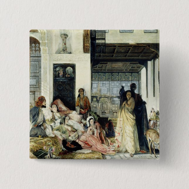 The Harem 2 Inch Square Button (Front)