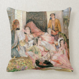 The Harem, c.1850 Throw Pillow