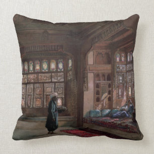 The Harem of Sheikh Sadat, Cairo, 1870 Throw Pillow