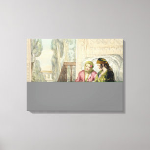 The Harem, plate 1 from 'Illustrations of Constant Canvas Print