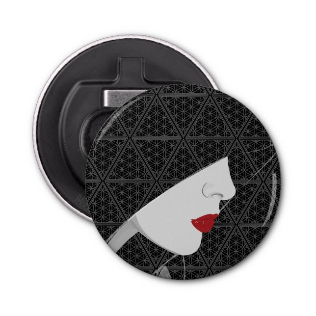 The Harem Woman & Pattern Magnetic Bottle Opener (Front)