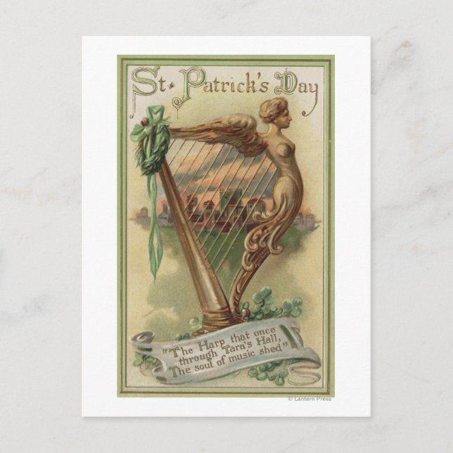 The Harp of Hara Hall Scene Postcard (Front)