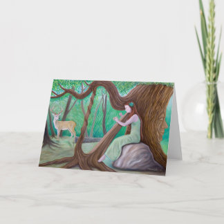 "The Harpist and the Tree" Greeting Card