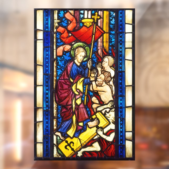 The Harrowing of Hell Faux Stained Glass Window Cling (Sheet 2)