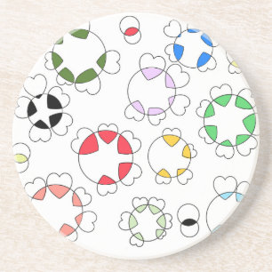 The hart attached to the round coaster