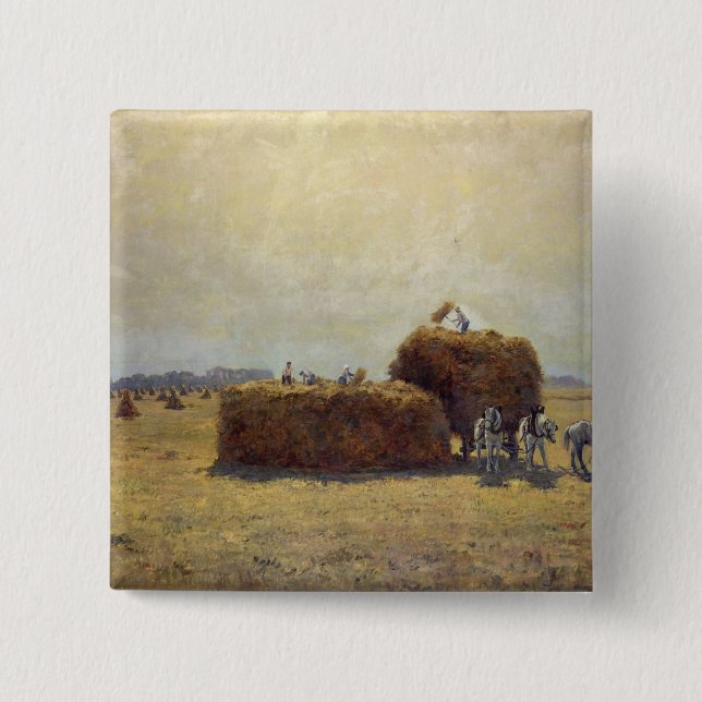 The Harvest 2 Inch Square Button (Front)