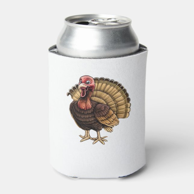 The Harvest Guardian Turkey Classic T-Shirt.png Can Cooler (Can Front)