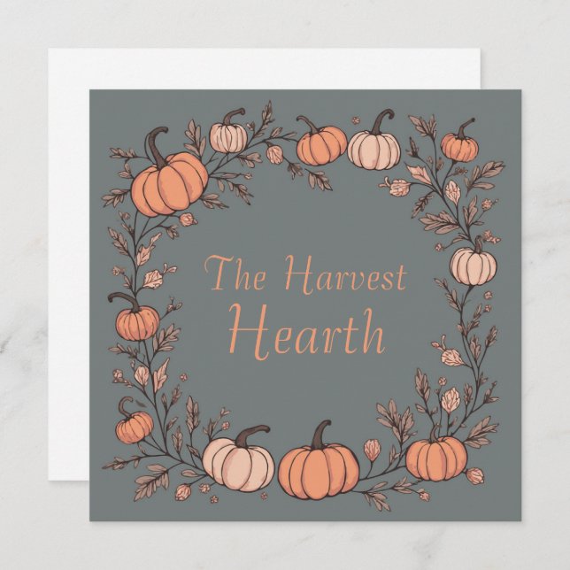 The Harvest Hearth Invitation (Front/Back)