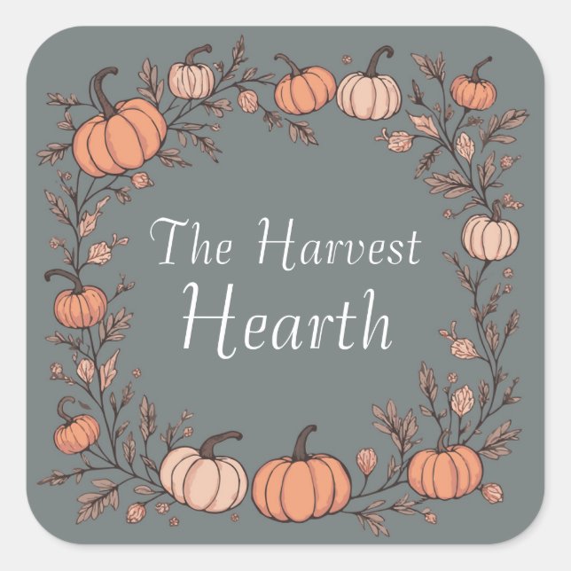 The Harvest Hearth Square Sticker (Front)