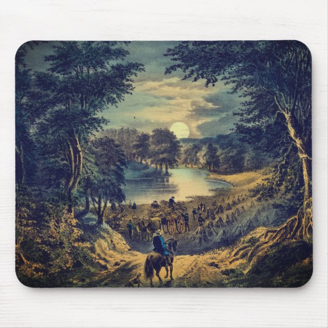 The Harvest Moon, Currier & Ives: Mouse Pad (Front)