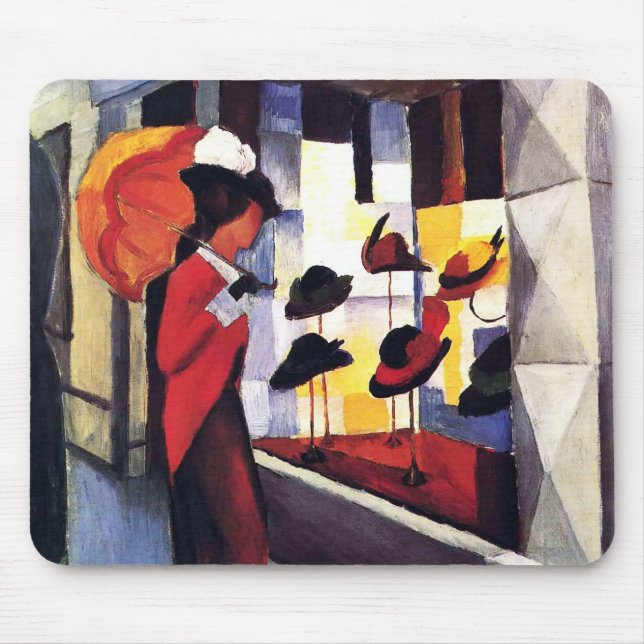 The hat store by August Macke Mouse Pad (Front)
