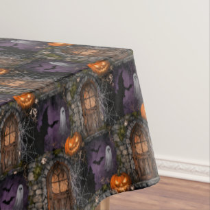 The Haunted Dooryard Halloween Tablecloth