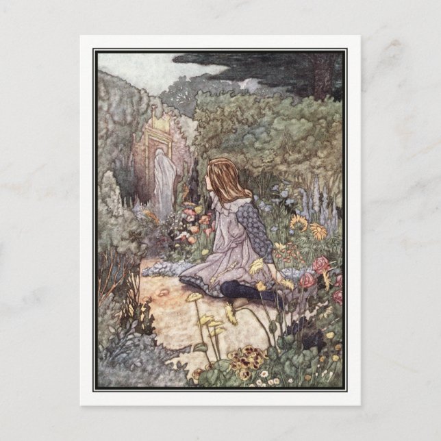 The Haunted Garden by Charles Robinson Postcard (Front)