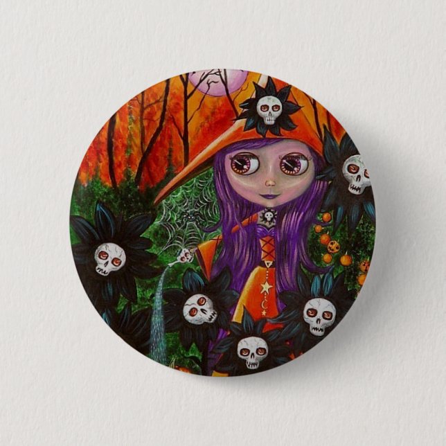 The Haunted Garden Halloween Button (Front)