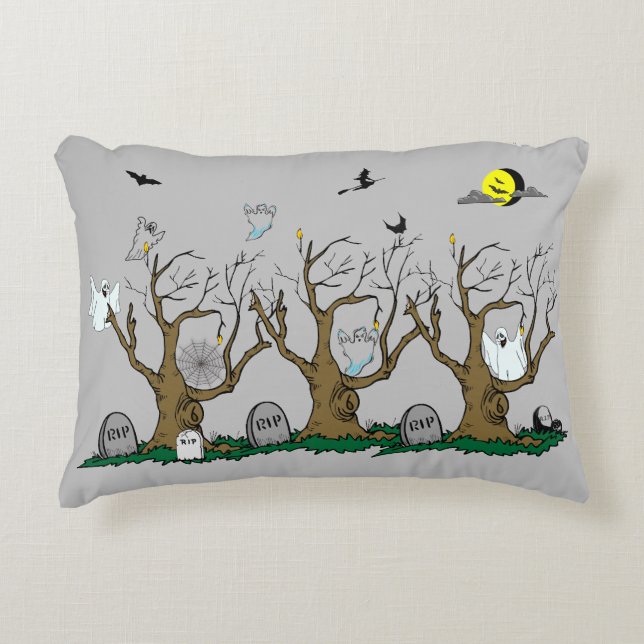 The Haunted Graveyard- Accent Pillow (Front)