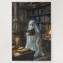The Haunted Library Ghost Jigsaw Puzzle