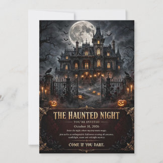 The Haunted Night Gothic Mansion Halloween Party I Invitation