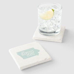 The Hawkeye State Iowa Nickname Iowan Iowegian Stone Coaster