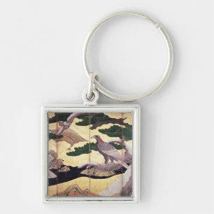 The Hawks in the Pines, 6 panel folding screen Keychain