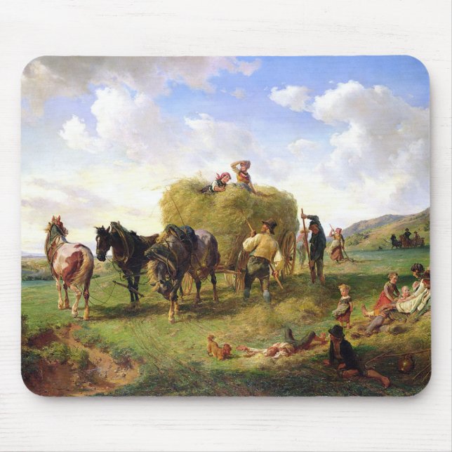 The Hay Harvest, 1869 Mouse Pad (Front)