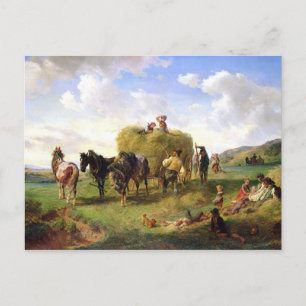 The Hay Harvest, 1869 Postcard