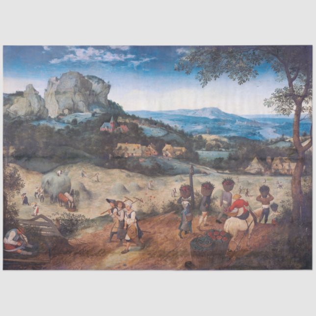 The Haymaking, Pieter Bruegel Tissue Paper (Front)
