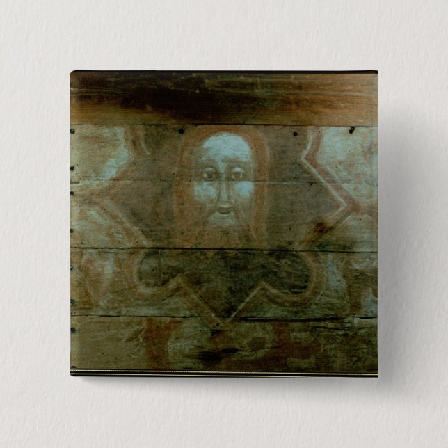 The Head of Christ, c.1280 2 Inch Square Button (Front)