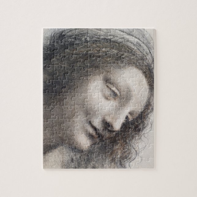 The Head of the Virgin by Leonardo da Vinci Jigsaw Puzzle (Vertical)