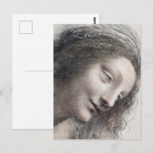 The Head of the Virgin by Leonardo da Vinci Postcard