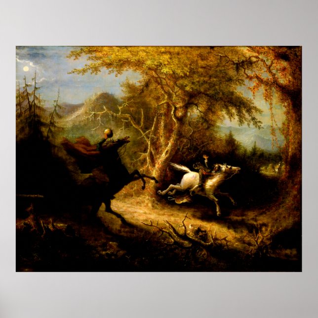 The Headless Horseman Pursuing Ichabod Crane Poster (Front)
