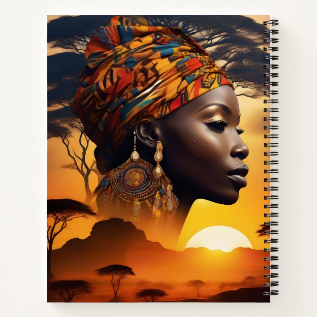 The Headwrap A Symbol of African Culture and Beau Notebook (Back)