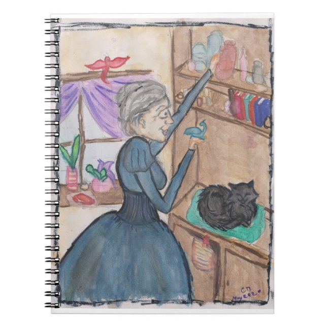 The Healer and her Cat Notebook (Front)