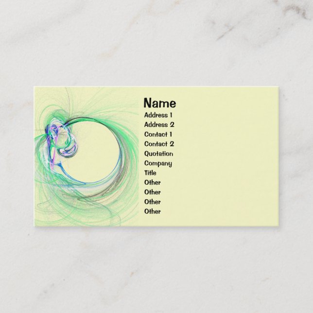 The Healer Business Card (Front)