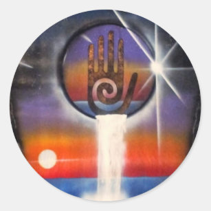 The Healing Hand of the Universe Classic Round Sticker