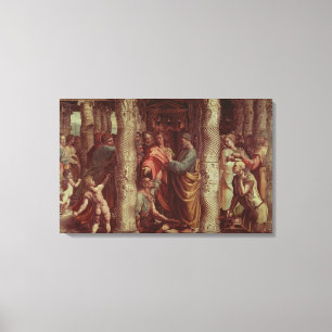 The Healing of the Lame Man (cartoon for the Sisti Canvas Print