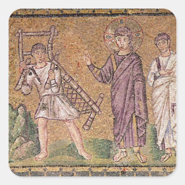 The Healing of the Paralytic of Capernaumx Square Sticker (Front)