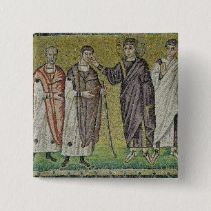 The Healing of Two Blindmen from Jericho 2 Inch Square Button