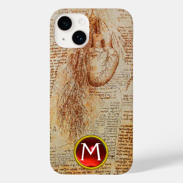 The Heart and the Bronchial Arteries Gem Monogram Case-Mate iPhone Case (Back)