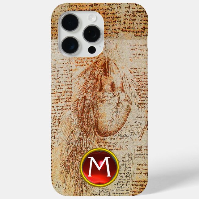 The Heart and the Bronchial Arteries Gem Monogram Case-Mate iPhone Case (Back)