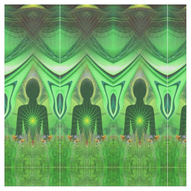 The Heart Chakra Energy wallpaper Fabric (Close Up)