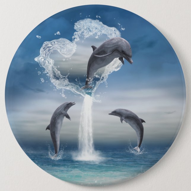 The heart from the Dolphins Button (Front)