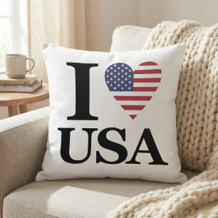 The "Heart of America" Square Throw Pillow