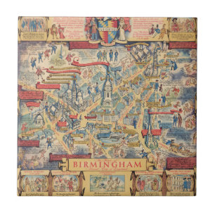 The Heart of Birmingham, England Map Tile