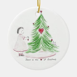 The_heart_of_christmas Ceramic Ornament