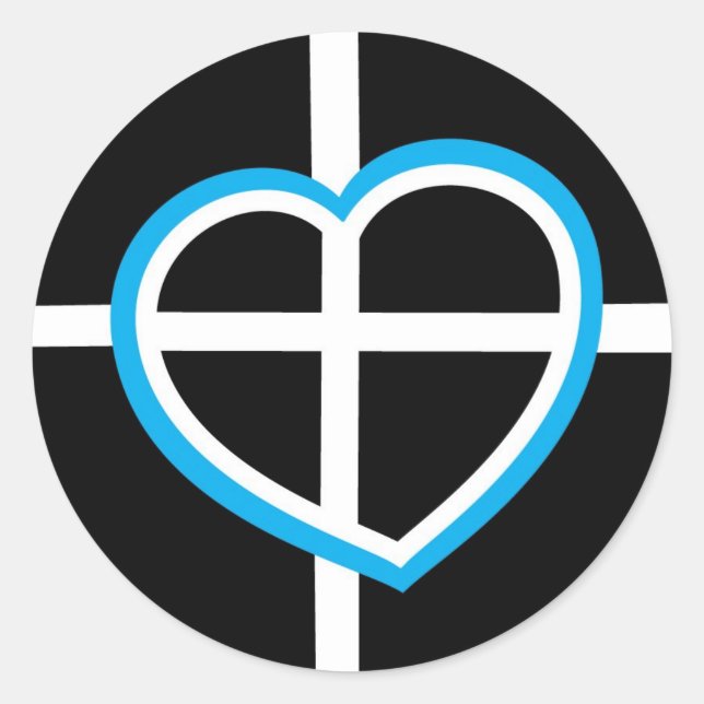 The heart of Cornwall Classic Round Sticker (Front)